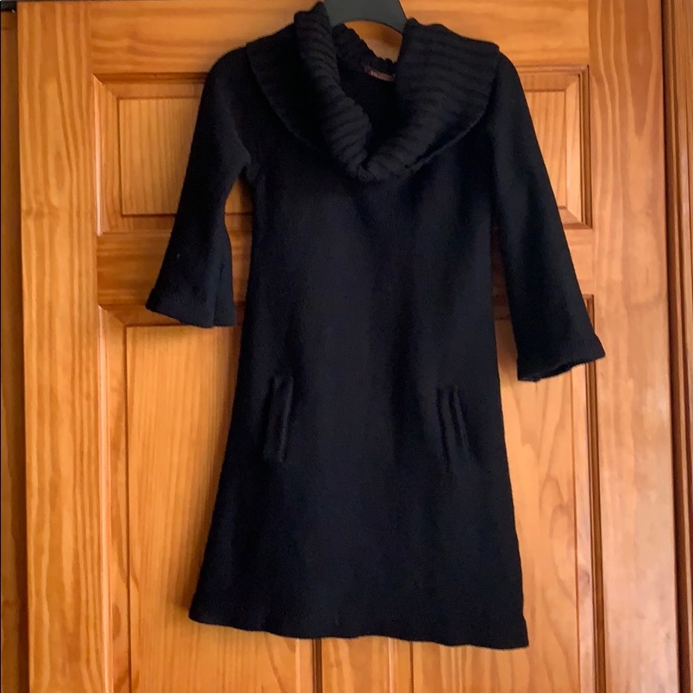 525 America Women’s S Black Cowlneck Sweater Dress